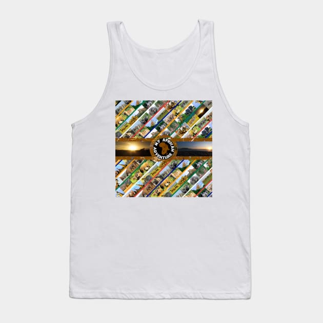 My African Adventure Wildlife Collage Tank Top by PathblazerStudios